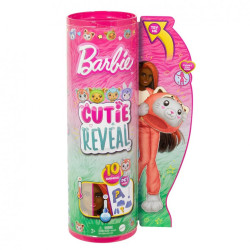 Muñeca Barbie Cutie Reveal Disfraces Panda Rojo - Gatito