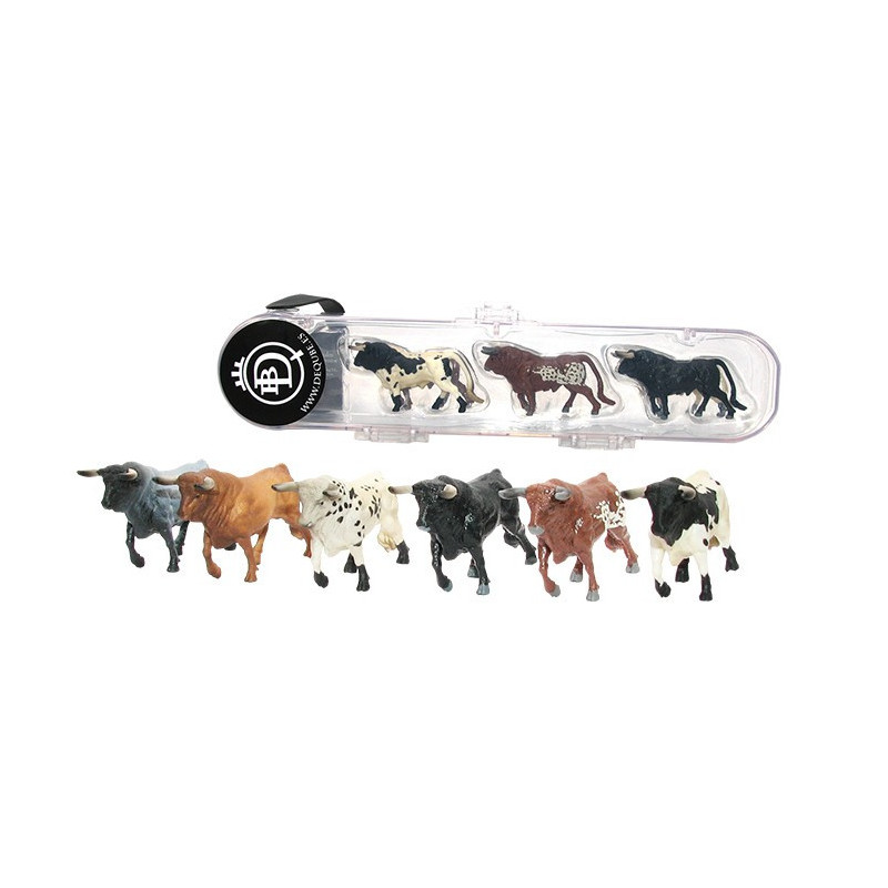 Tubo con 6 Toros Bravos Minis