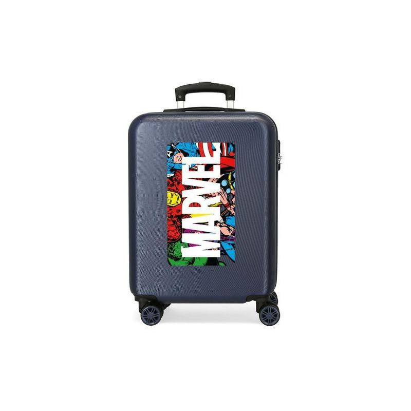 Maleta De Cabina Action Marvel Rígida 55cm Azul