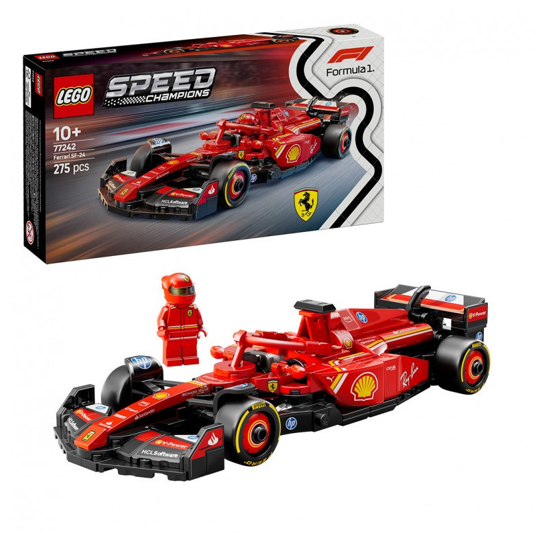 LEGO Speed Champions Coche de Carreras Ferrari SF-24 F1- 77242