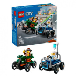 LEGO City 60459 Pack de Coches de Carreras: Avión vs Cama de Hospital