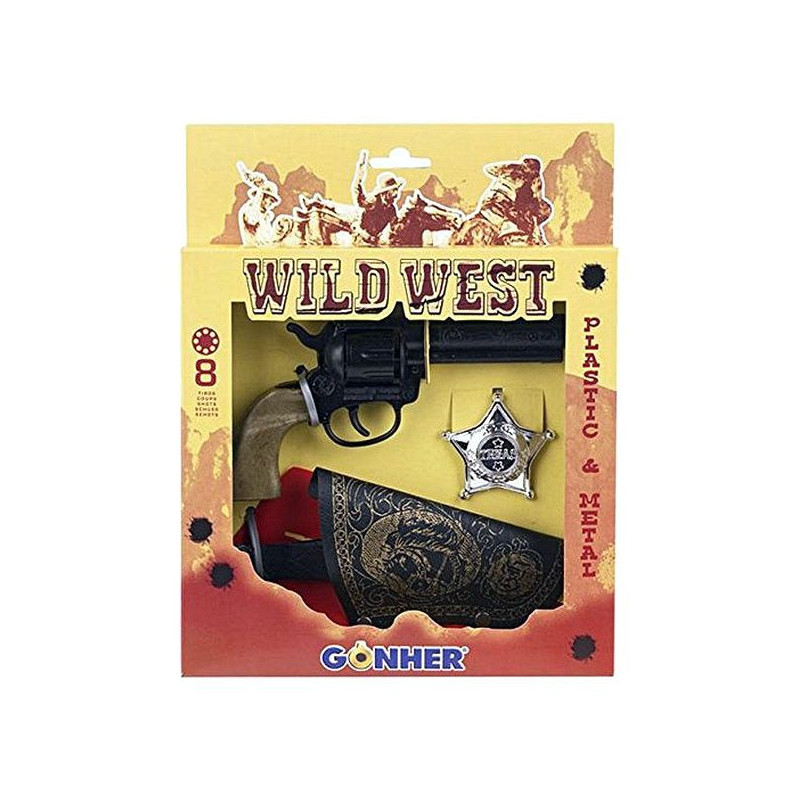 Set de Revolver Del Oeste Gonher 8 Tiros