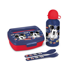 Set Sandwichera con Cubiertos y Botella Mickey