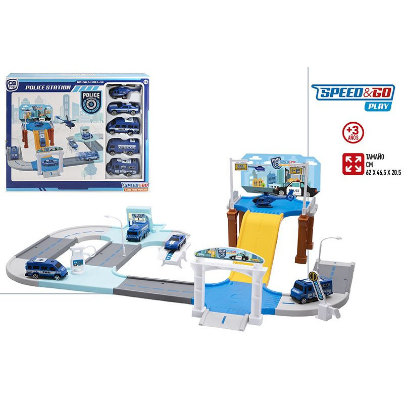 Speed&Go Estacion de Policia 5 Vehiculos