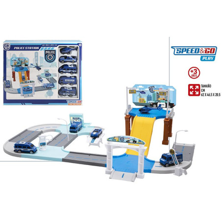 Speed&Go Estacion de Policia 5 Vehiculos