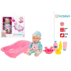 Muñeca de 28 cm con Bañera y Accesorios
