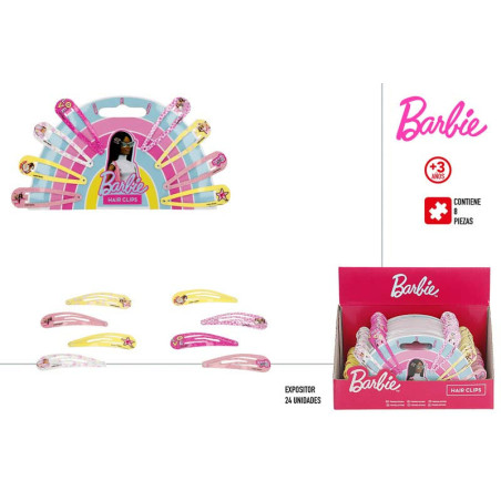 Set 8 Horquillas Pelo Barbie