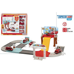 Speed&Go Estacion Bomberos C/5 Vehiculos.