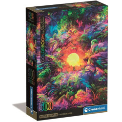 Puzzle Clementoni Amanecer en la Selva Psicodélica 500 piezas