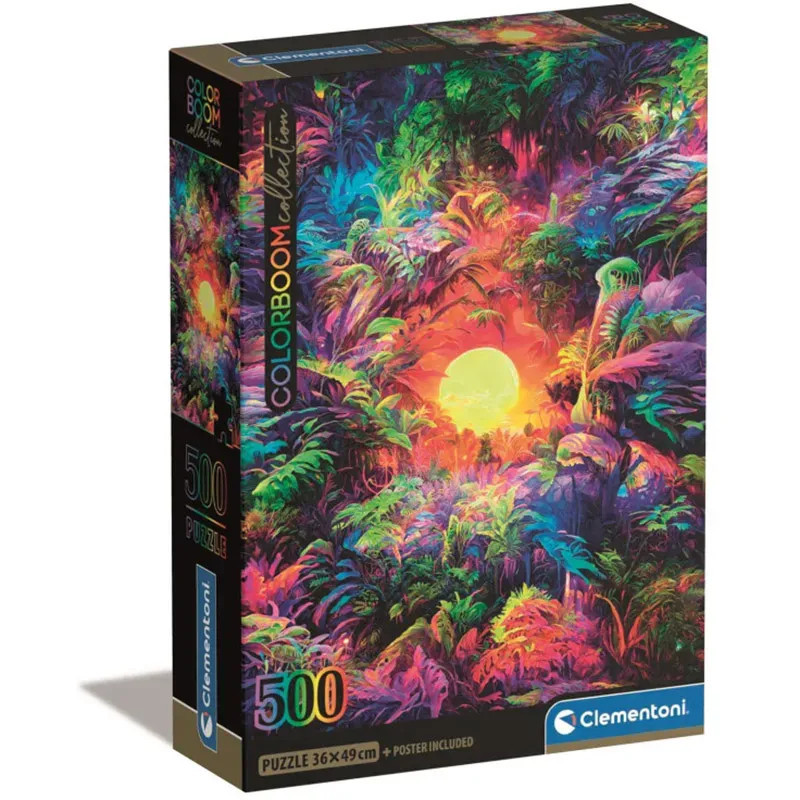 Puzzle Clementoni Amanecer en la Selva Psicodélica 500 piezas