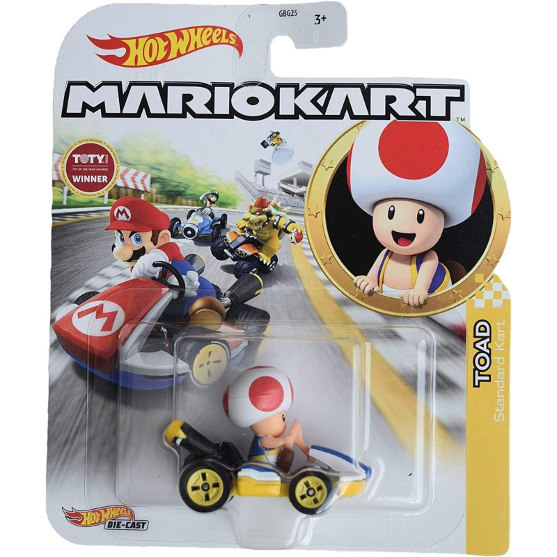 Hot Wheels Mariokart Toad Standard Kart Vehicle