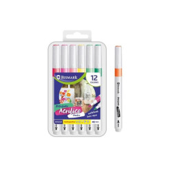 Rotuladores Bismark Acrilicos Metalizados 12U.