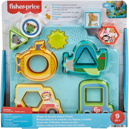 Puzzle de Vehículos Juguete con Formas y Sonidos Fisher-Price