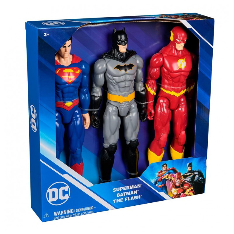 Pack 3 Figuras DC Comics Batman, Superman y Flash