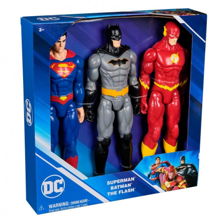 Pack 3 Figuras DC Comics Batman, Superman y Flash
