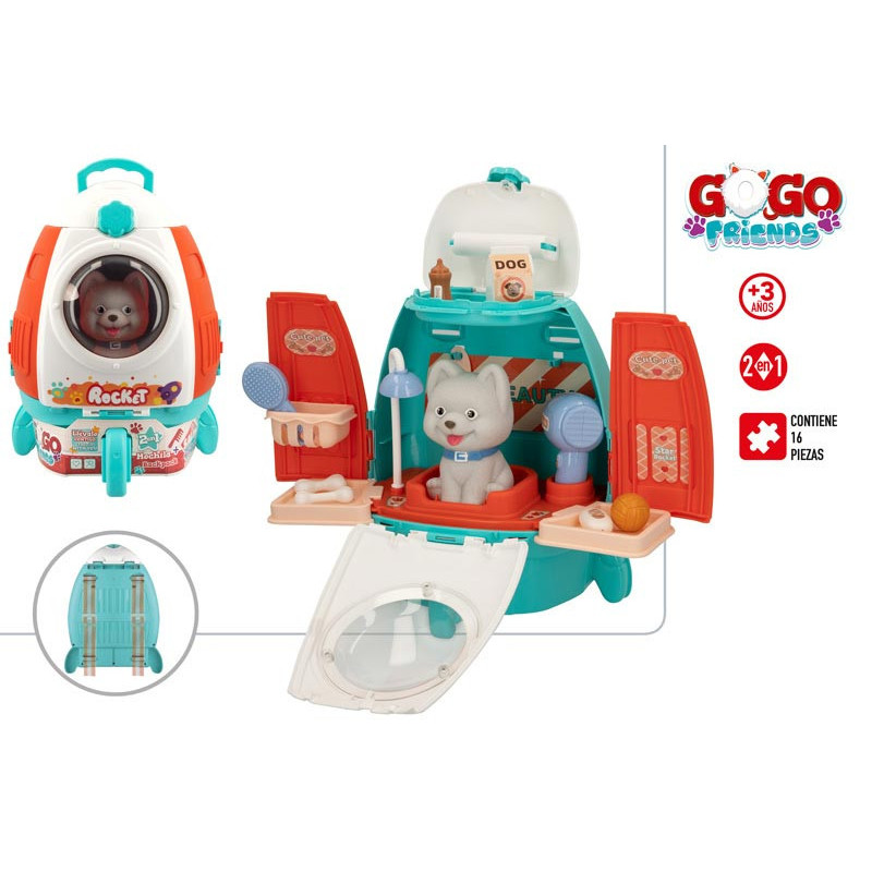 Gogo Friends Set Cuidados Mascota en Mochila Cohete