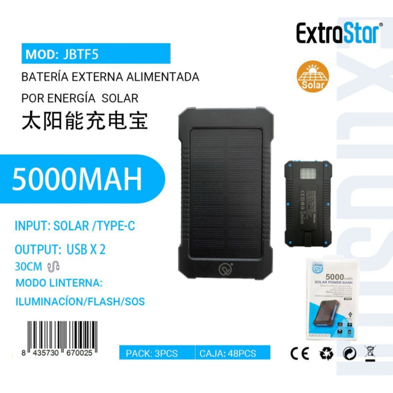 Solar Power Bank 5000 mAh