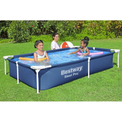Piscina Desmontable Rectangular Bestway Steel Pro 221x150x43 Cm