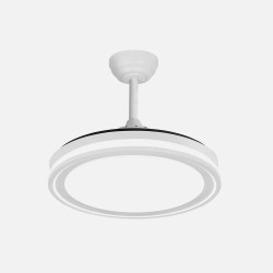 Ventilador Dc Bandido 59w Blanco 4aspas 107d 5900lm 3500-4000-6500k Remoto Y Temporizador