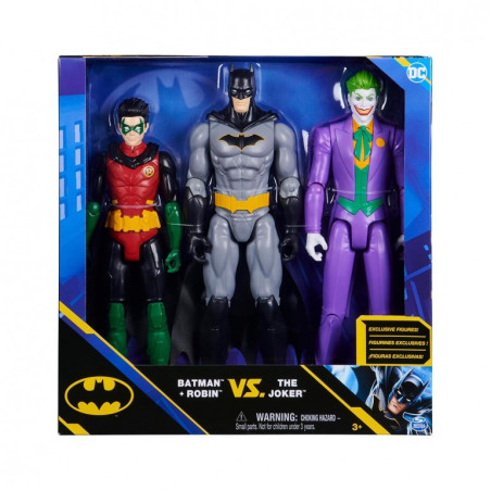 Batman, Robin, Joker Pack de 3 Figuras de 30 cm