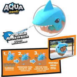 AquaTrendz- Tiburón Mascara de Buceo y Pistola de Agua