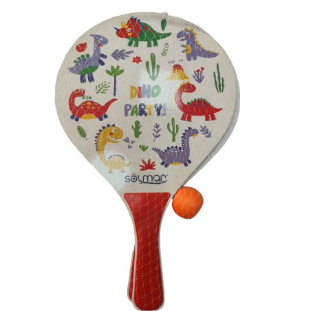 Raquetas de Playa Madera Dino Party
