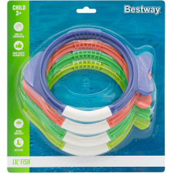 Bestway Juego De Buceo Set 4 Piezas Aros Color Surtido