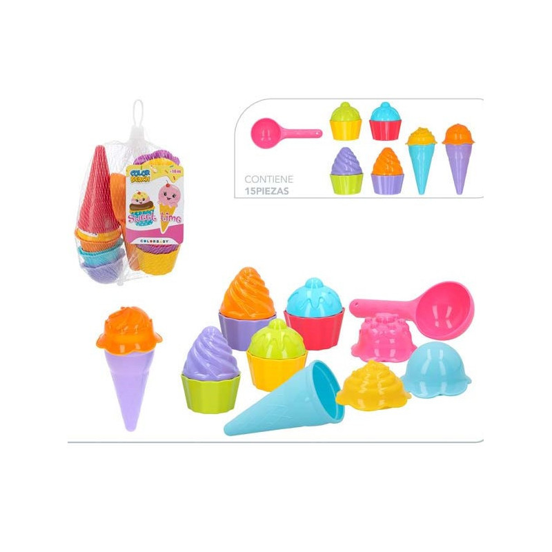 Moldes Playa Conos De Helados Y Cupcakes 15 Piezas