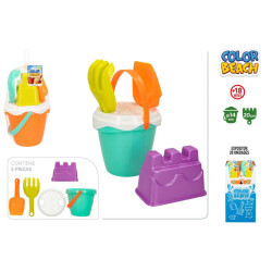 Set Cubo de Playa 3 Accesorios + Castillo