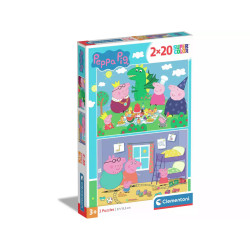 Clementoni - Puzzle Peppa Pig 2 x 20 piezas