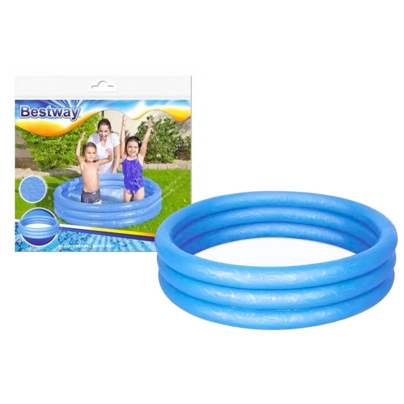 Bestway- Piscina Hinchable 122 x 25 cm con 3 aros