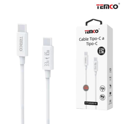 Cable Tipo C a Tipo C 65W blanco 1 metro