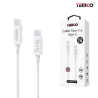 Cable Tipo C a Tipo C 65W blanco 1 metro