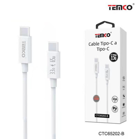 Cable Tipo C a Tipo C 65W 2 metros