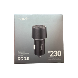 HAVIT- Cargador mechero QuickCharge 3.0 USB plus Tipo C 18W H230