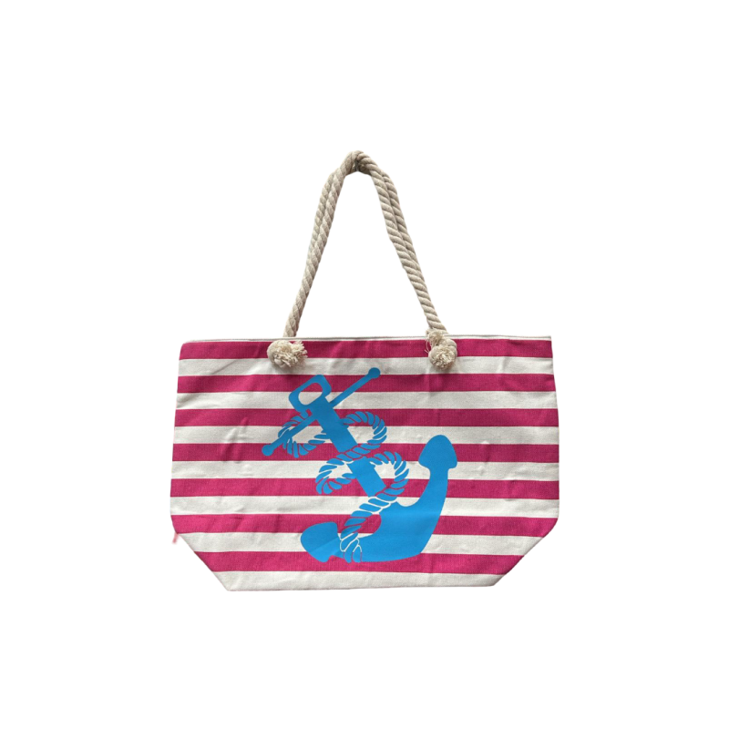Bolso Playa Diseño Ancla Rayas