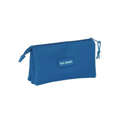 Estuche Triple Cremallera Oficial Real Madrid 22x12x3 cm