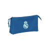 Estuche Triple Cremallera Oficial Real Madrid 22x12x3 cm
