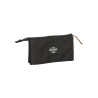 Estuche Triple con Cremalleras Blackfit8 Oficial 22x12x3 cm