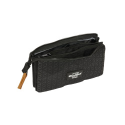 Estuche Triple con Cremalleras Blackfit8 Oficial 22x12x3 cm