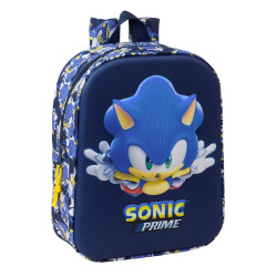 Mochila Guardería 3D Sonic 27 cm