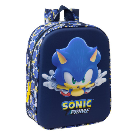 Mochila Guardería 3D Sonic 27 cm