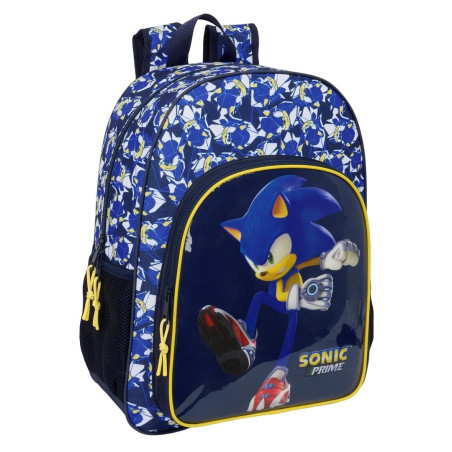 Mochila Escolar Adaptable a Carro Sonic 42 cm