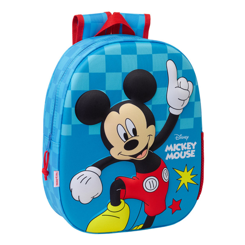 Mochila Preescolar 3D Mickey Mouse 33 cm