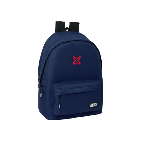 Mochila Doble Para Portatil 15.6" + Usb Munich Basicos "Marino" 44 cm
