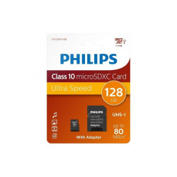 Tarjeta de Memoria Philips MicroSDXC 128GB, Clase 10, U1