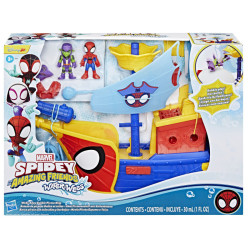 Spidey and his Amazing Friends Waterwebs Barco Pirata con Telarañas y Burbujas