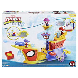 Spidey and his Amazing Friends Waterwebs Barco Pirata con Telarañas y Burbujas