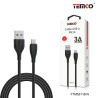 TEMCO Cable Micro USB 3A Negro