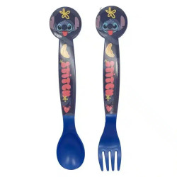 Set Cubiertos Plástico Stitch